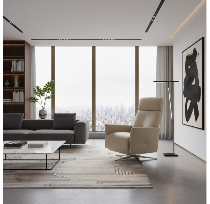 Кресло ALVA M B80B/55/MONTANA ROCK/DYNASPRING/В цвет ткани/P693 (Brushed)/M-Relax