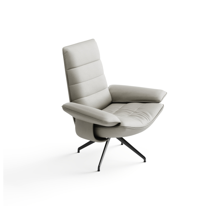 Кресло YOGA PRINCE B87B/53/MONTANA CLOUDY/-/В цвет ткани/P752 (Black)/