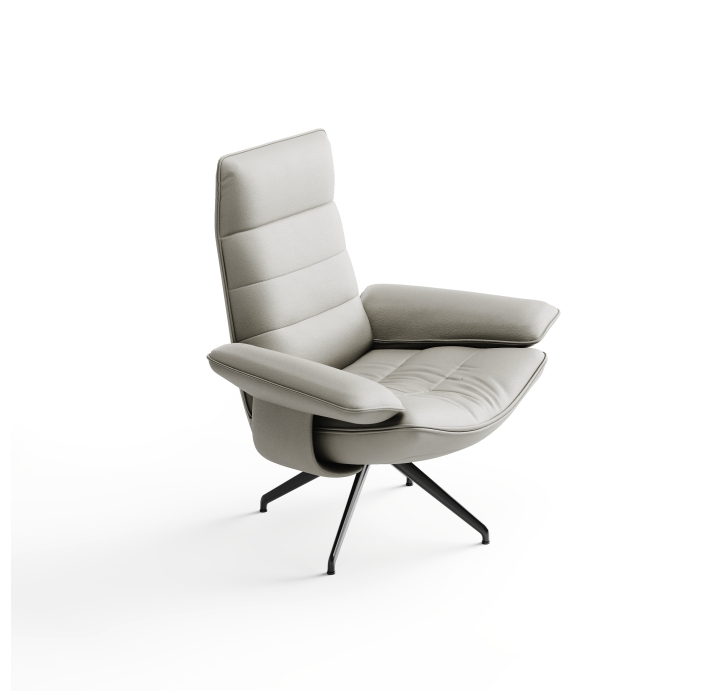 Кресло YOGA PRINCE B87B/53/MONTANA CLOUDY/-/В цвет ткани/P752 (Black)/