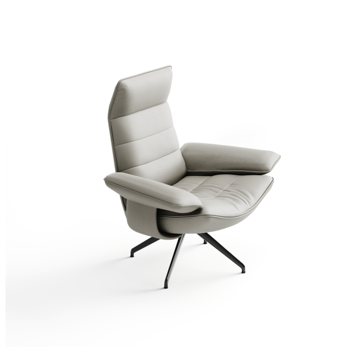 Кресло YOGA PRINCE B87B/53/MONTANA CLOUDY/-/В цвет ткани/P752 (Black)/