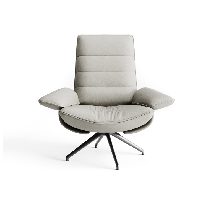 Кресло YOGA PRINCE B87B/53/MONTANA CLOUDY/-/В цвет ткани/P752 (Black)/