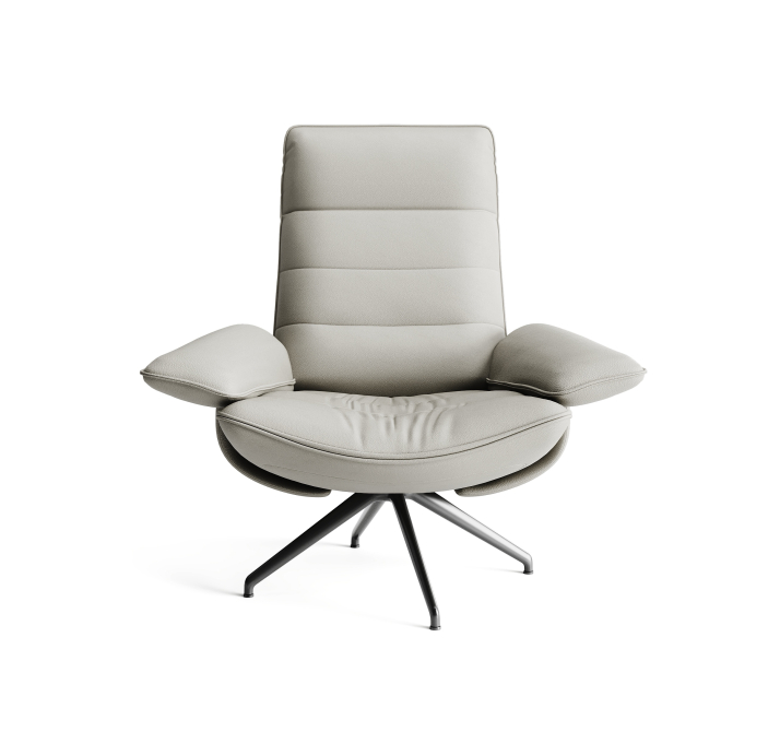 Кресло YOGA PRINCE B87B/53/MONTANA CLOUDY/-/В цвет ткани/P752 (Black)/