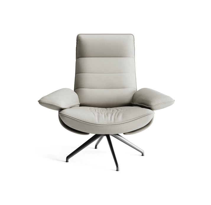 Кресло YOGA PRINCE B87B/53/MONTANA CLOUDY/-/В цвет ткани/P752 (Black)/