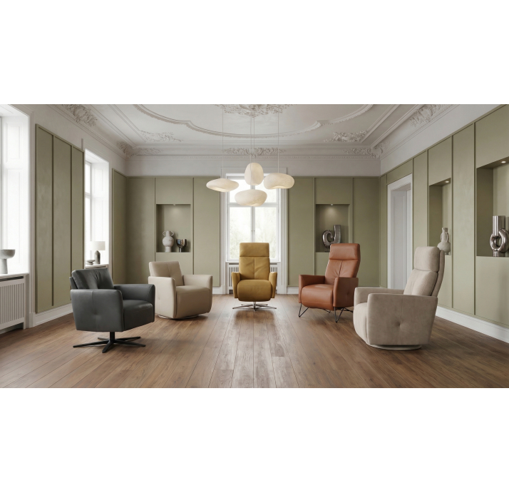 Кресло ALVA PRINCESS B88B/57/MONTANA ANGORA/DYNASPRING/P998/