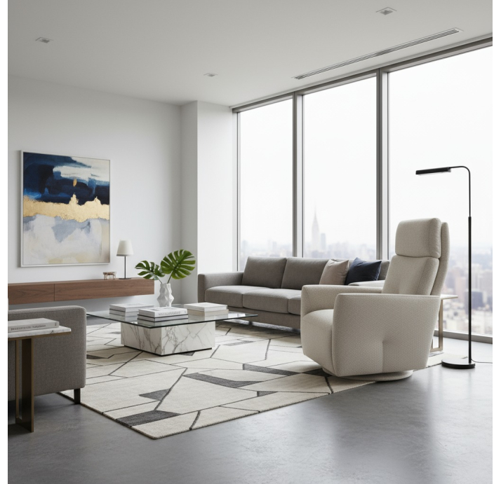 Кресло ALVA PRINCE 88/57/ALVARO ANGORA/DYNASPRING/Matching Stitching/P998/