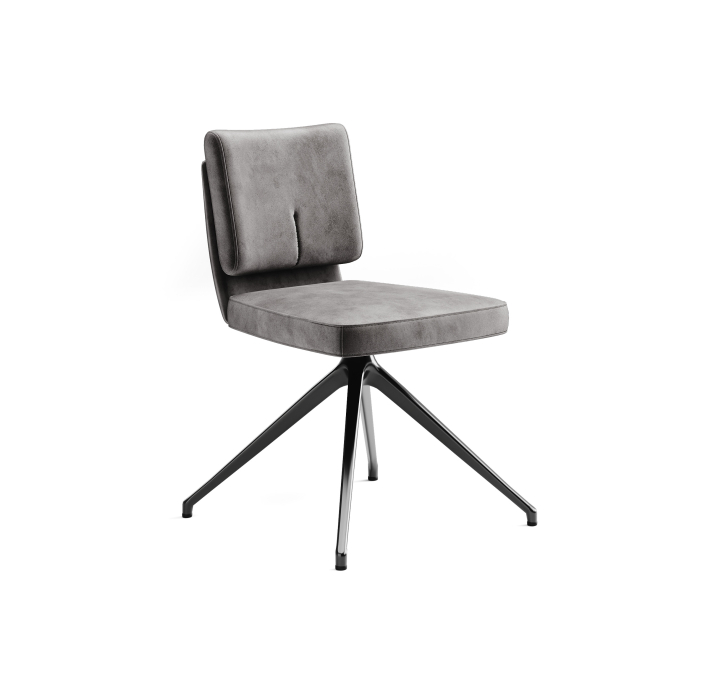 Стул крутящийся ALVA SWIVEL CHAIR DIVA ANTHRACITE  F101BLACK (ROM04059)