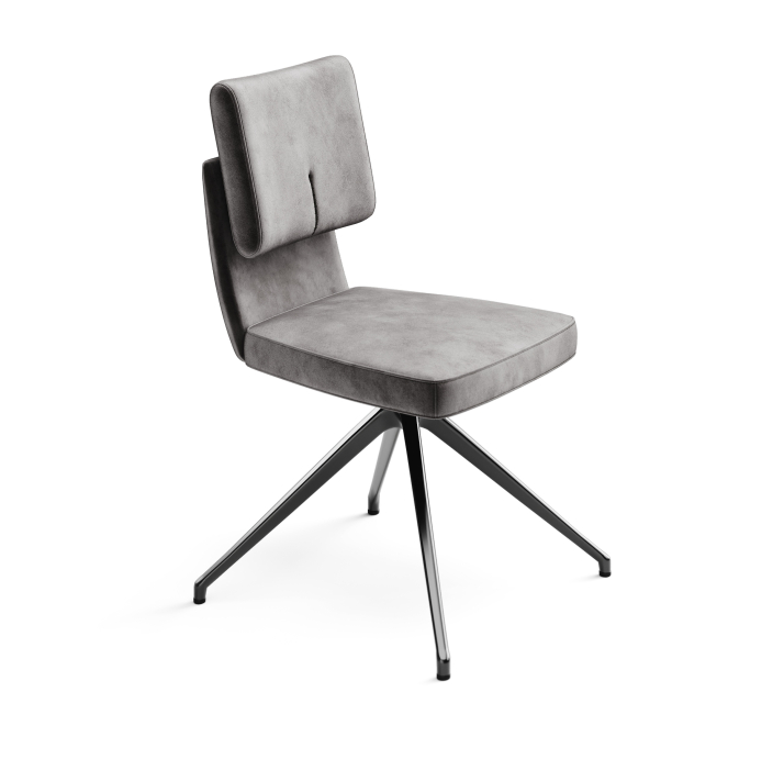 Стул крутящийся ALVA SWIVEL CHAIR DIVA ANTHRACITE  F101BLACK (ROM04059)