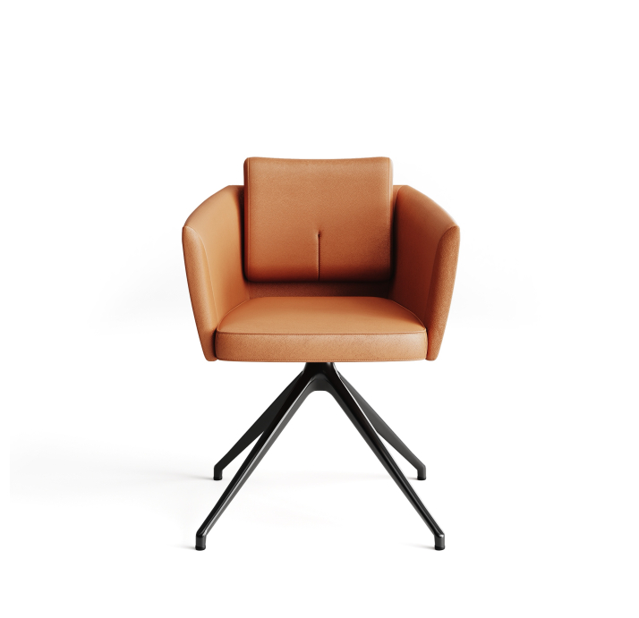 Стул крутящийся ALVA SWIVEL CHAIR MONTANA COGNAC  F101BLACK (ROM04060)