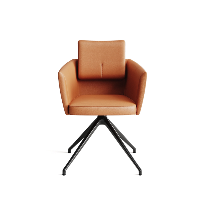Стул крутящийся ALVA SWIVEL CHAIR MONTANA COGNAC  F101BLACK (ROM04060)