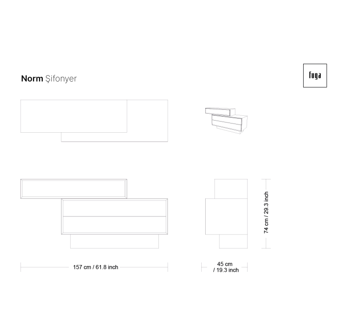 Комод NORM DRESSER / / / 157X45X74 СМ. (FUG00101)
