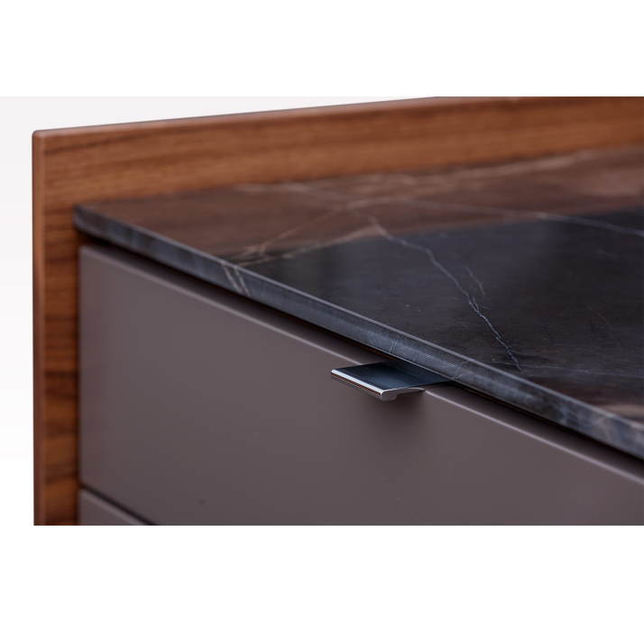 Комод MEST DRESSER TALL Natural walnut Rivera marble Natural walnut veneer 62X48X127 СМ. (FUG00106)
