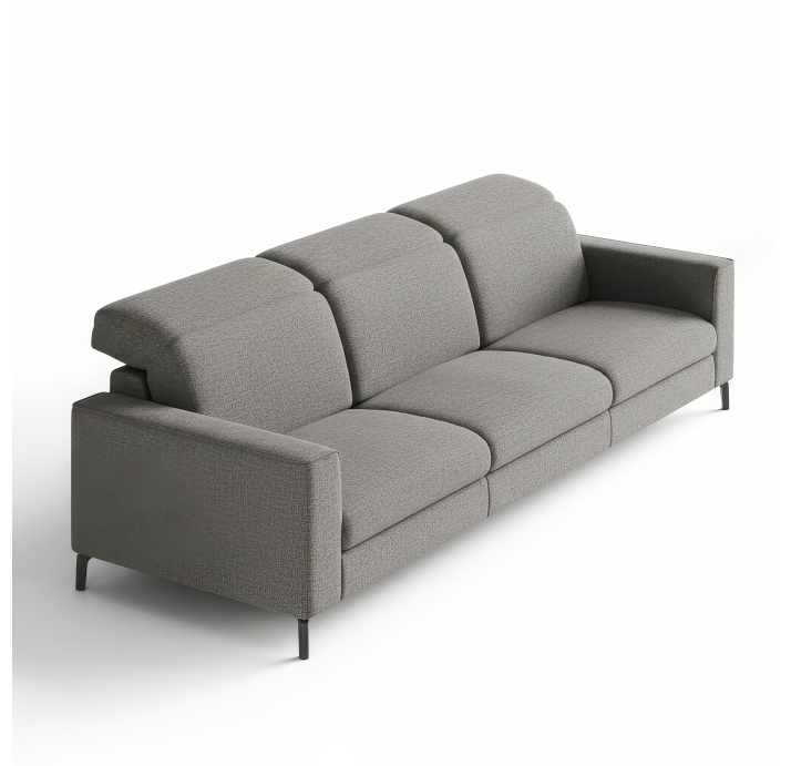 Диван FRATINO B101-280-101B/56/AMIRI CARBON/BULTEX/01BL/E,E,E