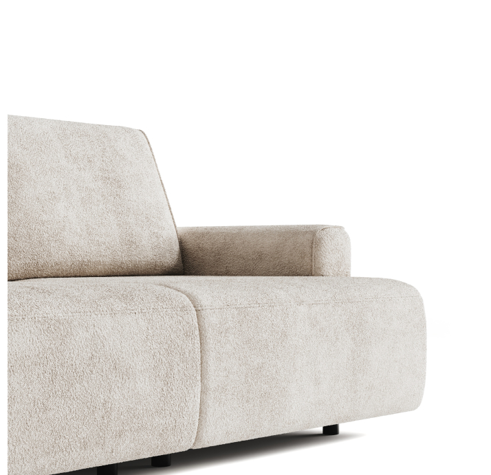 Диван MONAMI B103-220-103B/57/VIVA OFFWHITE/VISCOTEX/01BL/