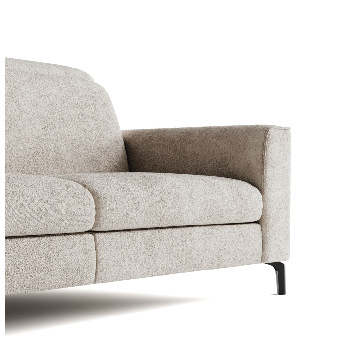 Диван FRATINO B101-220-101B/56/VIVA OFFWHITE/BULTEX/01BL/E,E