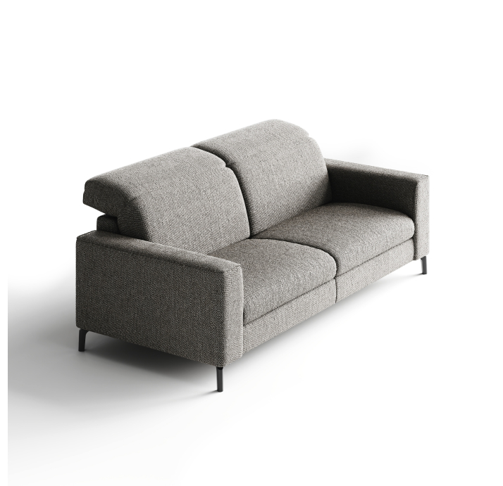 Диван FRATINO B101-220-101B/56/AMIRI CARBON/BULTEX/01BL/E,E