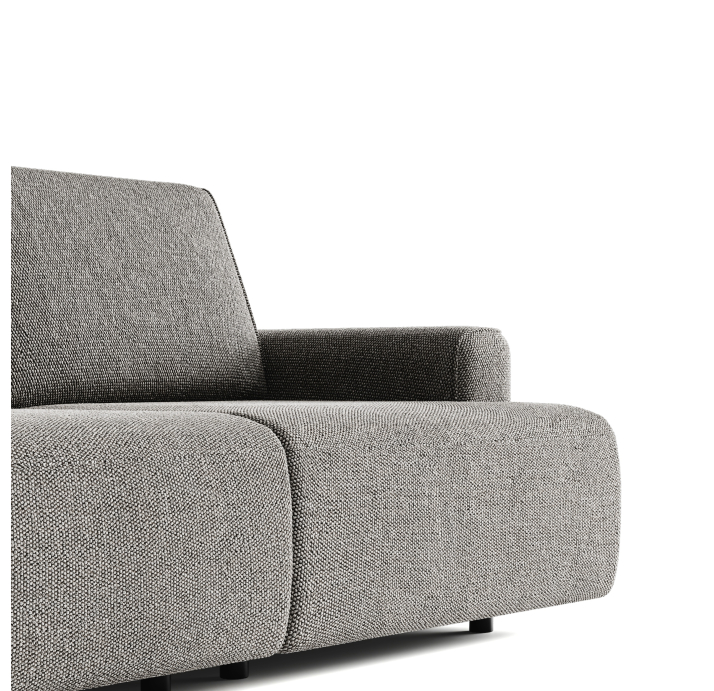 Диван MONAMI B103-220-103B/57/AMIRI CARBON/VISCOTEX/01BL/