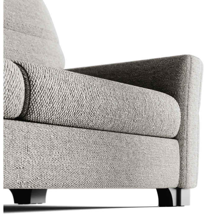 Диван EKLIPSO B96-220-96B/55/AMIRI CARBON/FORMATEX/BRUS/