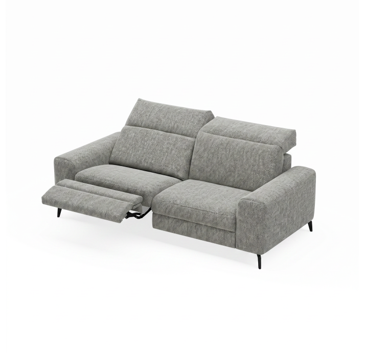 Диван DONATO B100-220-100B/55/AMIRI CARBON/VISCOTEX/01BL/E,E,MR