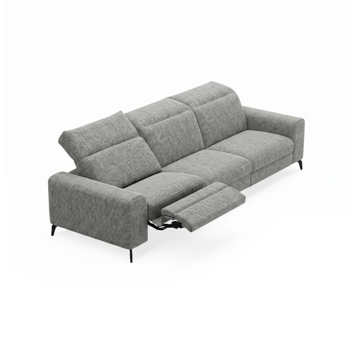 Диван DONATO B100-280-100B/55/AMIRI CARBON/VISCOTEX/01BL/E,E,E,MR