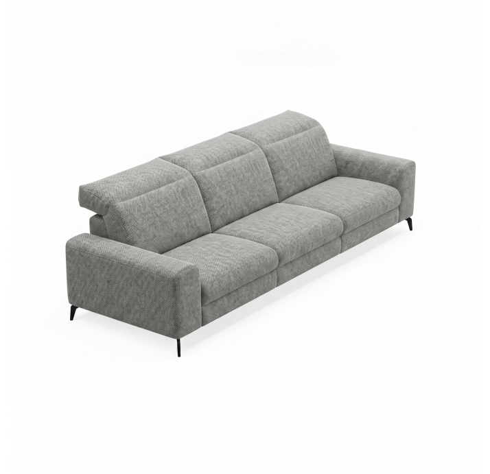 Диван DONATO B100-280-100B/55/AMIRI CARBON/VISCOTEX/01BL/E,E,E