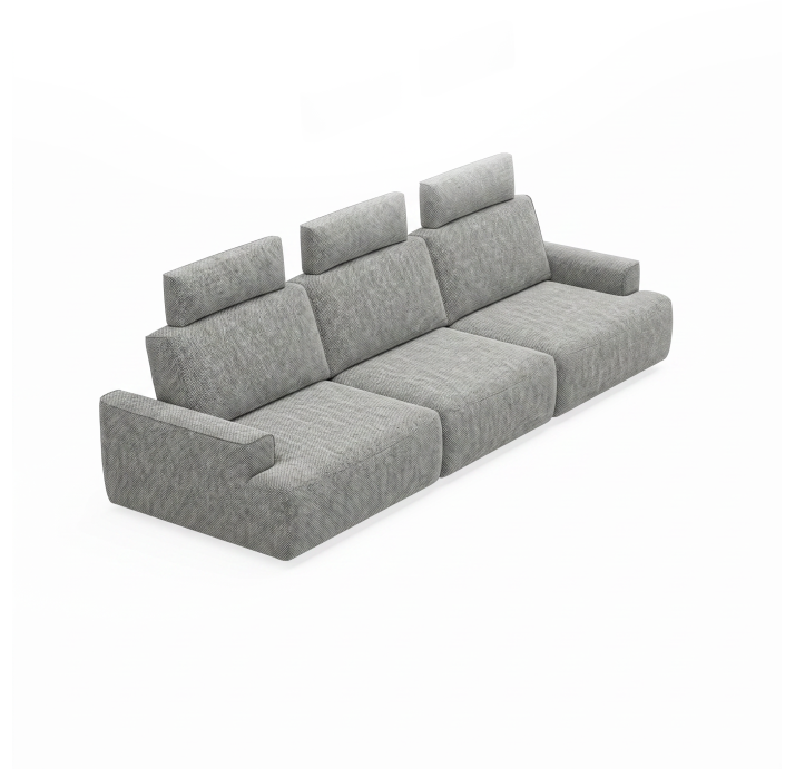 Диван MONAMI B103-280-103B/57/AMIRI CARBON/VISCOTEX/01BL/E,E,E