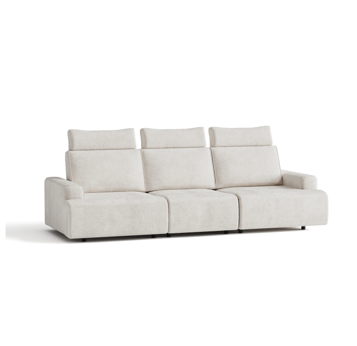 Диван MONAMI B103-280-103B/57/VIVA OFFWHITE/VISCOTEX/01BL/E,E,E