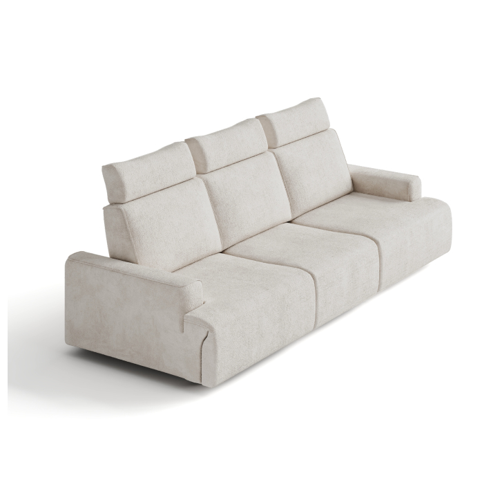 Диван MONAMI B103-280-103B/57/VIVA OFFWHITE/VISCOTEX/01BL/E,E,E