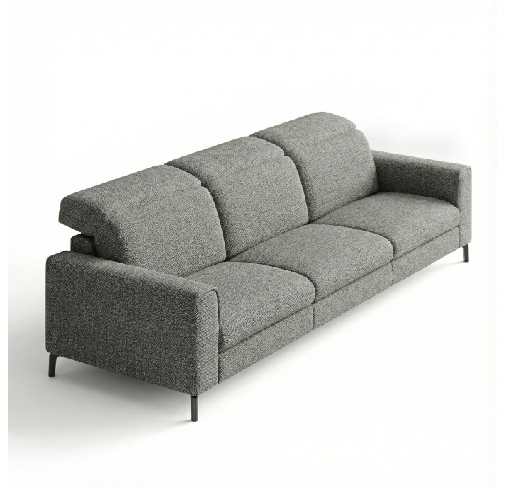 Диван FRATINO B101-280-101B/56/AMIRI CARBON/BULTEX/01BL/R,E,E,E