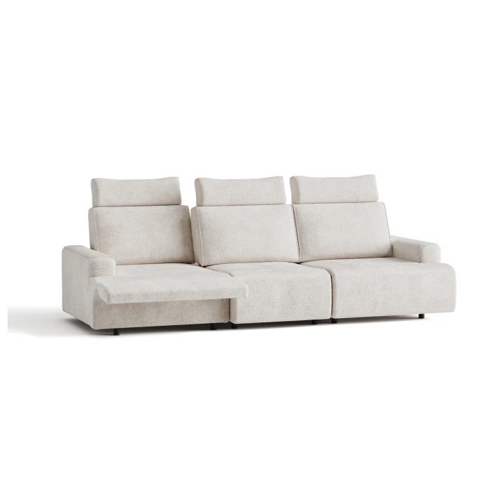 Диван MONAMI B103-280-103B/57/VIVA OFFWHITE/VISCOTEX/01BL/E,E,E,R