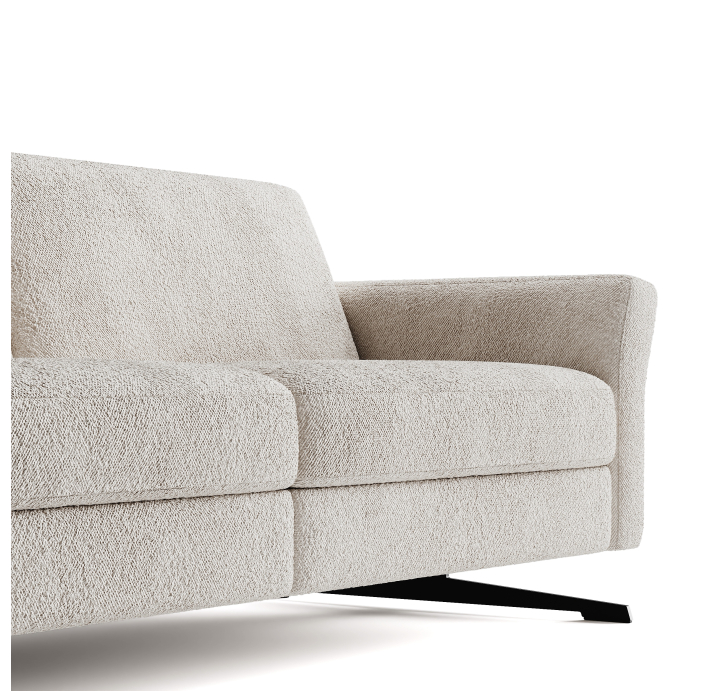 Диван TAMOUR B93-220-93B/54/VIVA OFFWHITE/BULTEX/01BL/