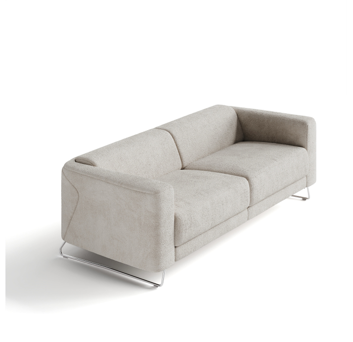 Диван MATHEO B100-220-100B/58/VIVA OFFWHITE/DYNASPRING/03BL/