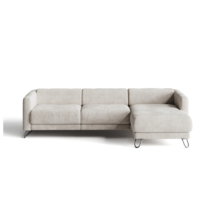 Диван MATHEO B100-300-220S/58/VIVA OFFWHITE/DYNASPRING/03BL/