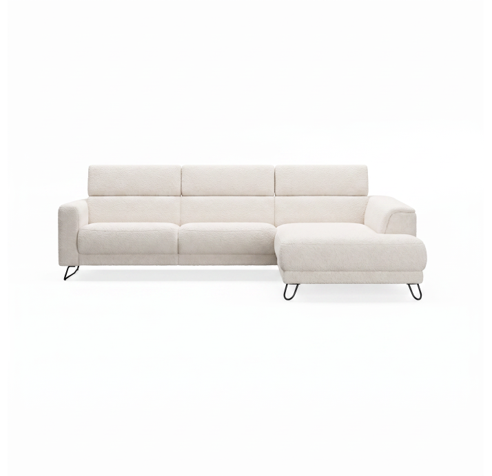 Диван MATHEO B100-300-220S/58/VIVA OFFWHITE/DYNASPRING/03BL/E,E,E