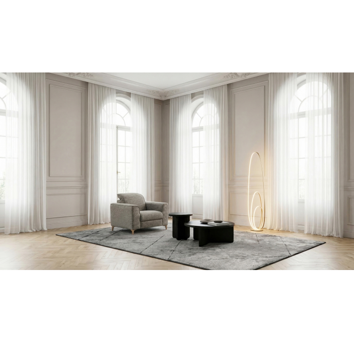 Кресло FRATINO 100/LUANDO GRAPHITE/BULTEX/01BK BLACK/E