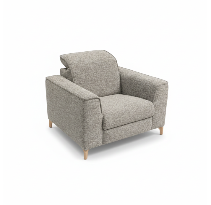 Кресло FRATINO 100/LUANDO GRAPHITE/BULTEX/01BK BLACK/E