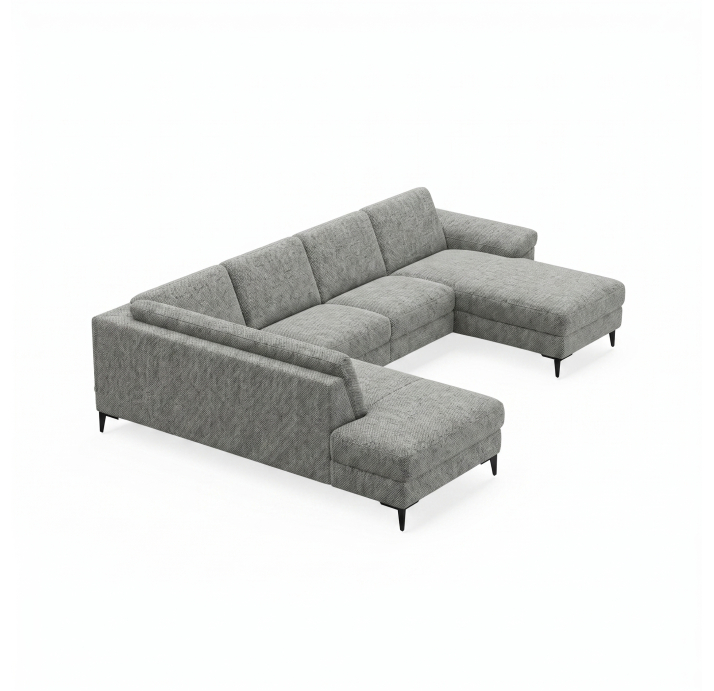 Диван CADINI S214-400-162L/AMIRI CARBON/BULTEX/01BL/