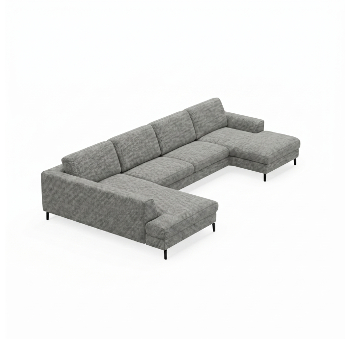 Диван FONTANE S210-400-167L/AMIRI CARBON/BULTEX/01BL/