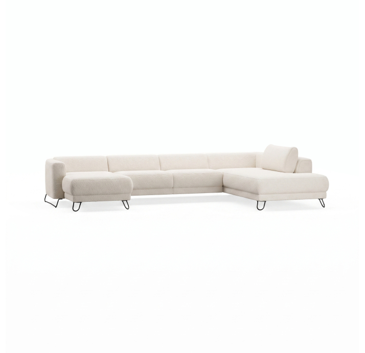 Диван MATHEO S220-400-167L/VIVA OFFWHITE/DYNASPRING/03BL/