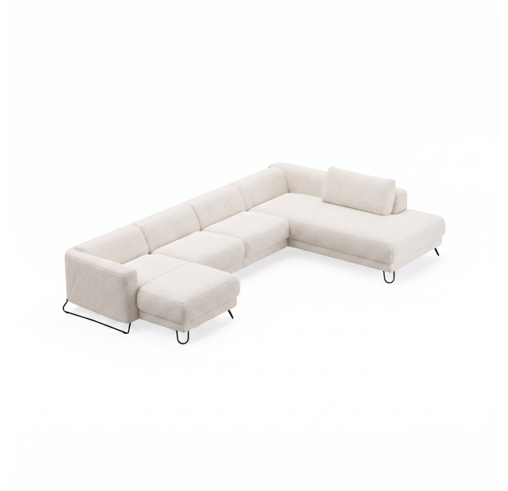 Диван MATHEO S220-400-167L/VIVA OFFWHITE/DYNASPRING/03BL/