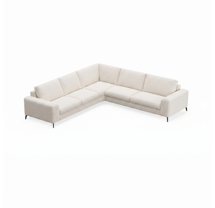Диван DONATO B100-300-300B/VIVA OFFWHITE/VISCOTEX/01BL/