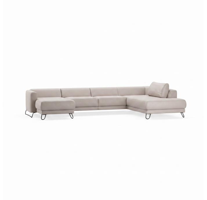 Диван MATHEO S220-400-167L/MONTANA PERLE/DYNASPRING/03BL/