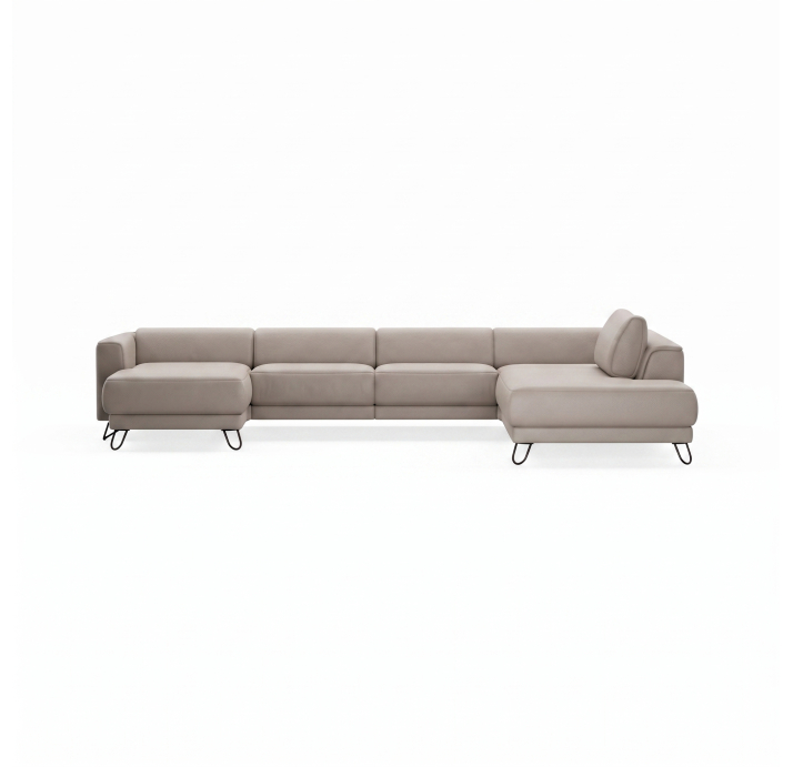 Диван MATHEO S220-400-167L/MONTANA PERLE/DYNASPRING/03BL/