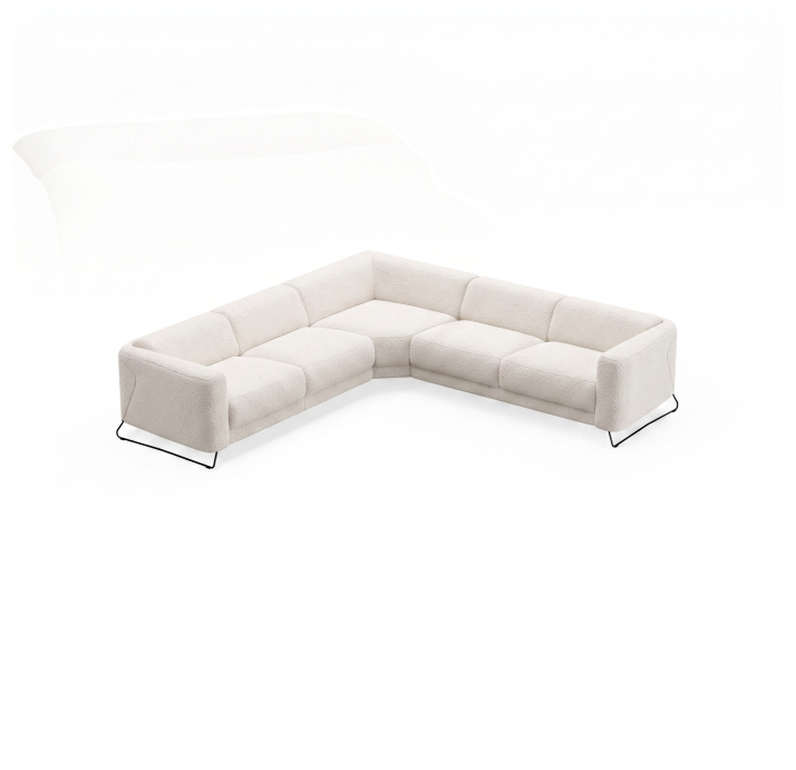 Диван MATHEO B100-300-300B/VIVA OFFWHITE/DYNASPRING/03BL/
