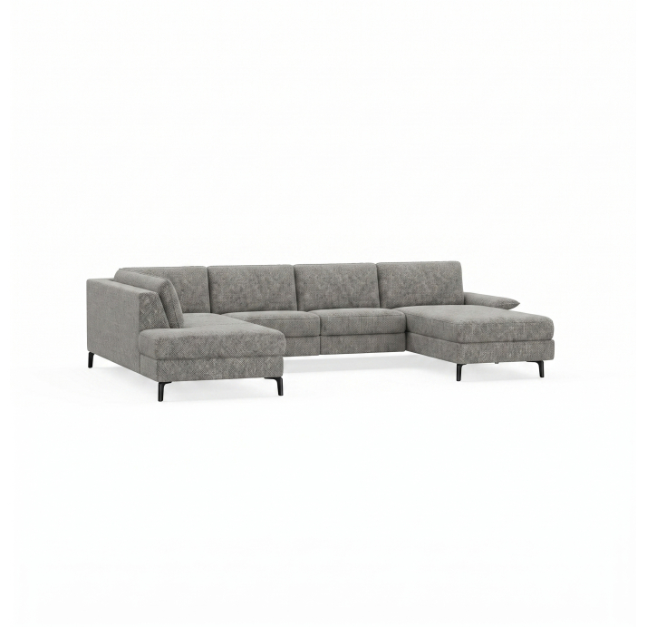 Диван ADORA S214-400-162L/AMIRI CARBON/BULTEX/03BL/