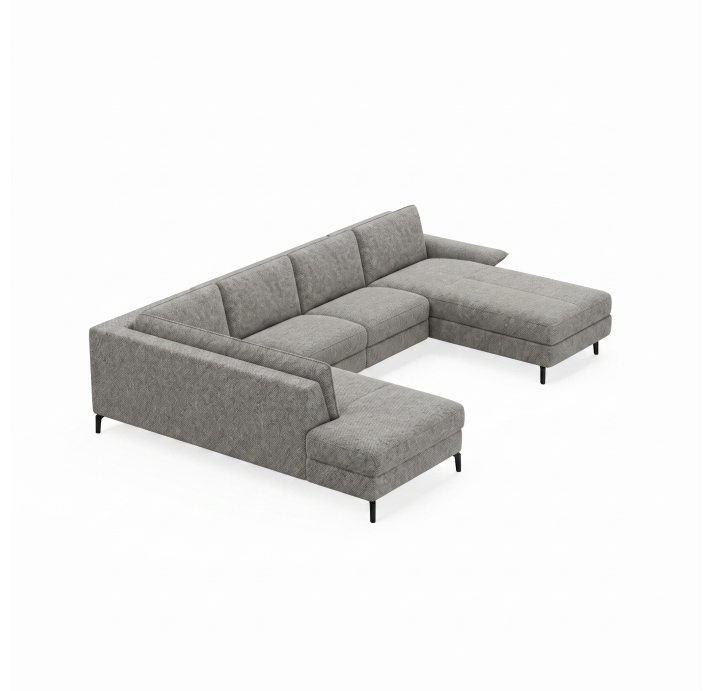 Диван ADORA S214-400-162L/AMIRI CARBON/BULTEX/03BL/