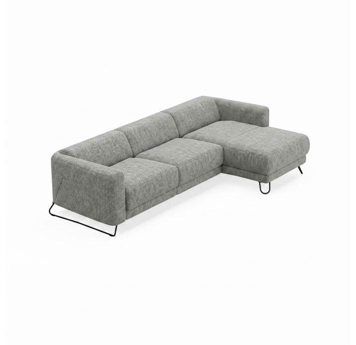 Диван MATHEO B100-300-167L/AMIRI CARBON/DYNASPRING/03BL/