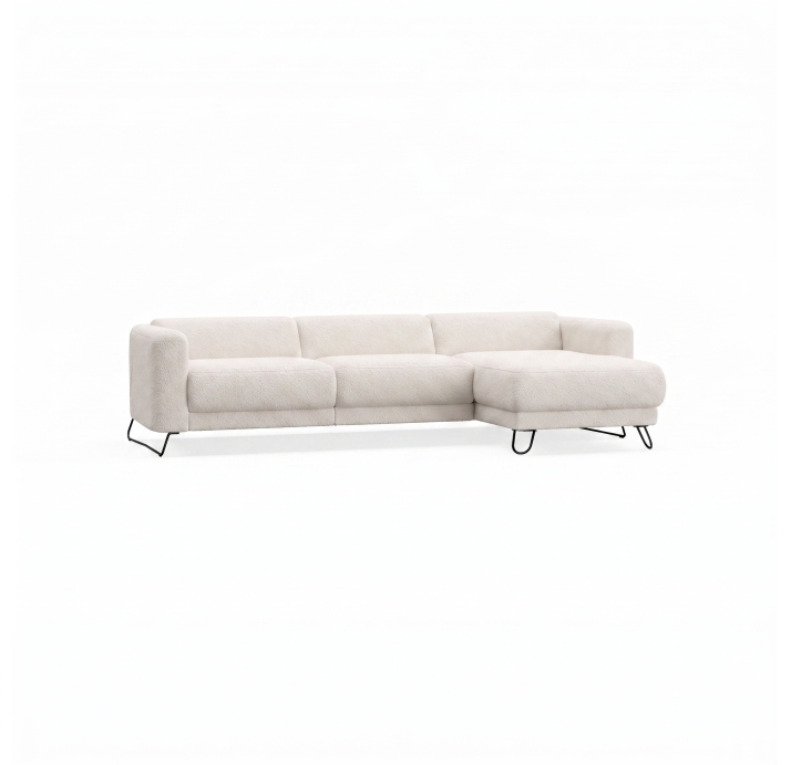 Диван MATHEO B100-300-167L/VIVA OFFWHITE/DYNASPRING/03BL/