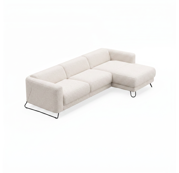 Диван MATHEO B100-300-167L/VIVA OFFWHITE/DYNASPRING/03BL/