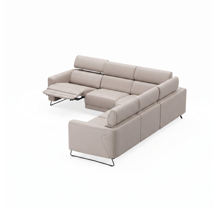Диван MATHEO B100-300-300B/MONTANA PERLE/DYNASPRING/03BL/E,R