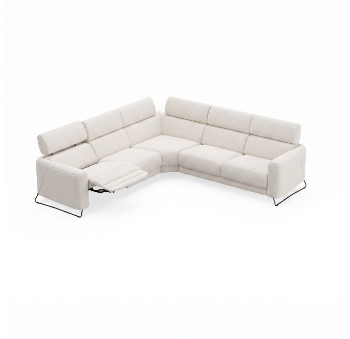 Диван MATHEO B100-300-300B/VIVA OFFWHITE/DYNASPRING/03BL/E,R